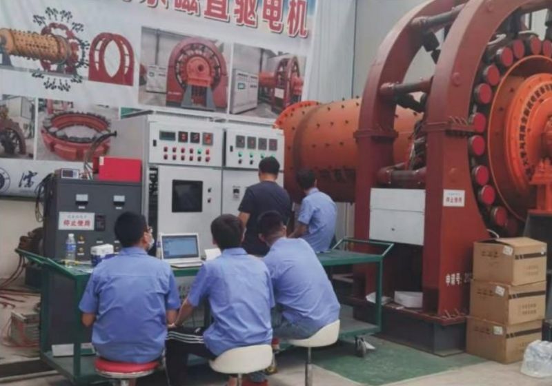 沈陽工業大學研究團隊對永磁直驅球磨機（jī）進行調試